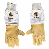 Leather Beekeeping Gloves | Lambskin | Short Gauntlet for Overalls and Jackets