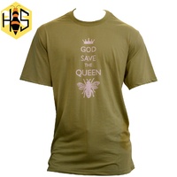T Shirt Olive Green-God save the queen