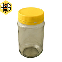 375ml Round glass jar (500g)-Yellow Lid