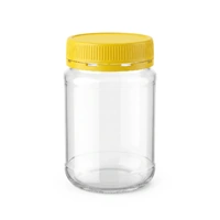 375ml Round glass jar (500g)-Yellow Lid