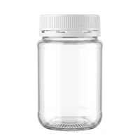 375ml Round glass jar-White Lid