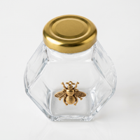 Hex jars 100-ML with Brass Bee