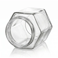 190ml Hexagonal glass jar | honey jar 