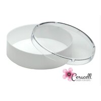 Round Comb White Containers And Clear Lid