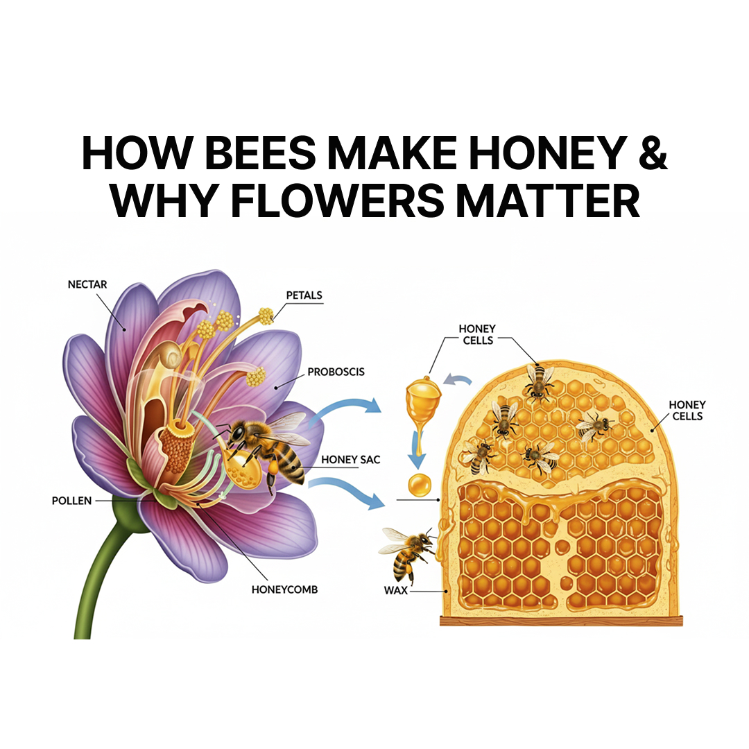 Secret Life of Bees: How Bees Make Honey & Why Flowers Matter