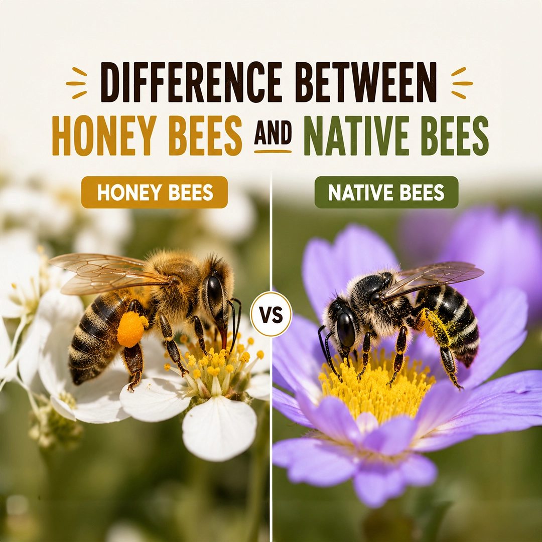 Difference Between Honey Bees and Native Bees