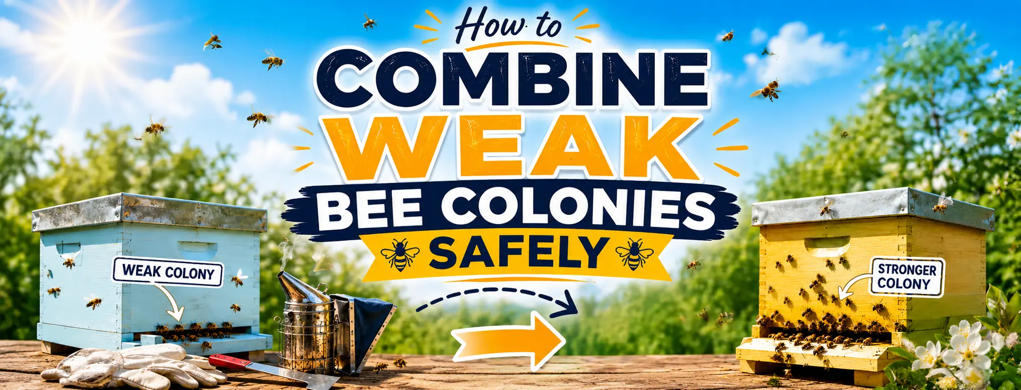 How to Combine Weak Bee Colonies Safely