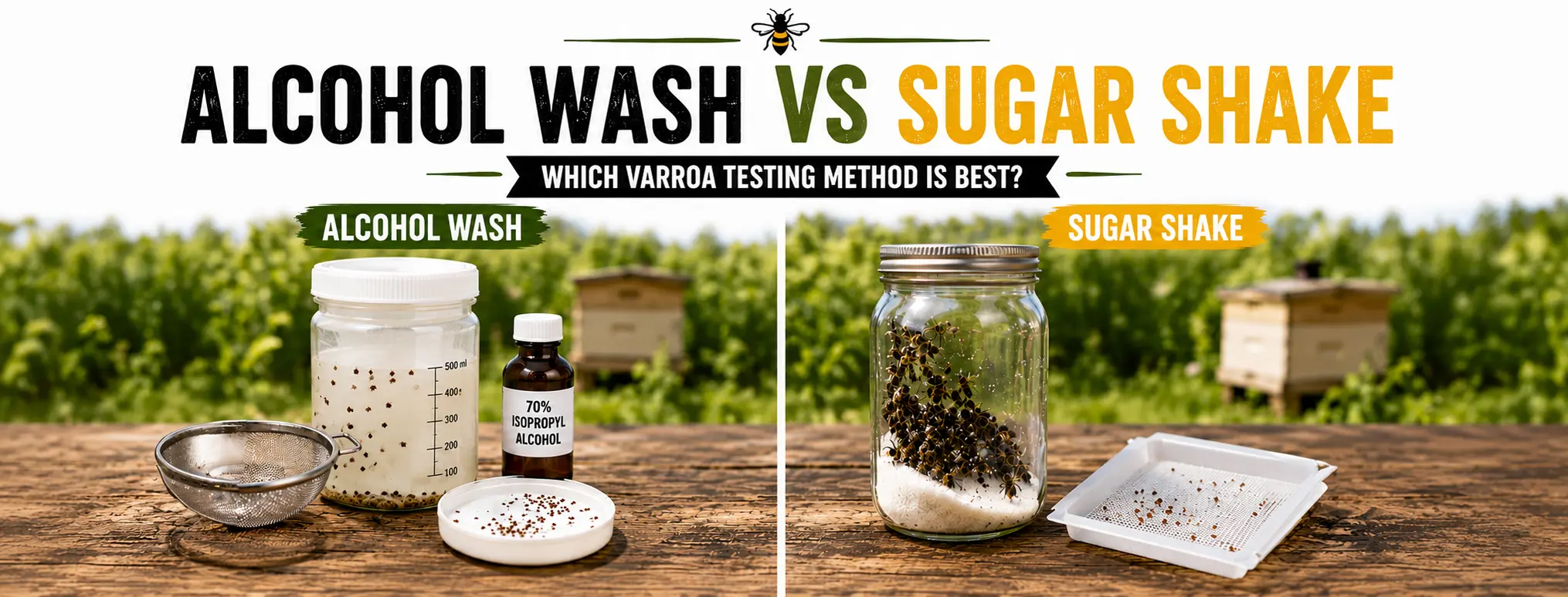 Alcohol Wash vs Sugar Shake: Which Varroa Testing Method Is Best?