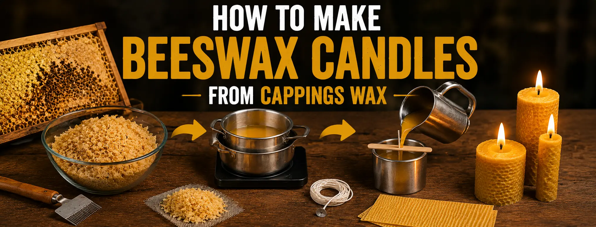 How to Make Beeswax Candles from Cappings Wax